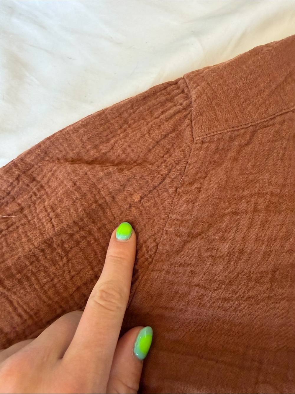 Billabong Rust Brown Lightweight Gauze Women’s Shorts - Picture 7 of 12